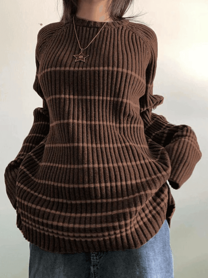Levoire | Pull En Rib Côtelé Rayé
