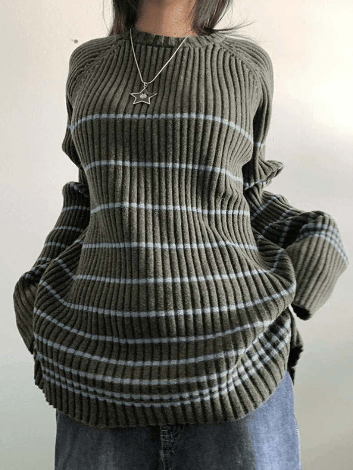 Levoire | Pull En Rib Côtelé Rayé