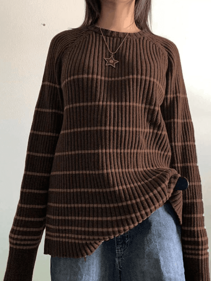 Levoire | Pull En Rib Côtelé Rayé