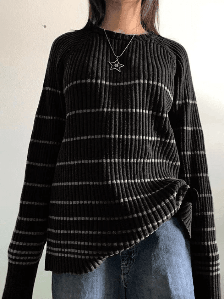 Levoire | Pull En Rib Côtelé Rayé