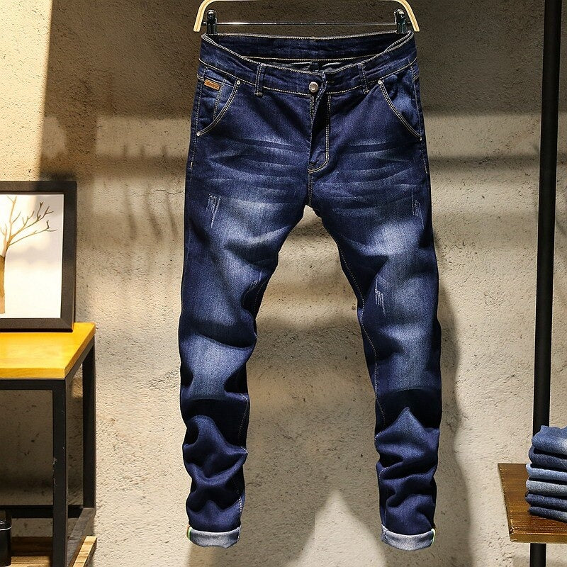 Levoire | Jeans Vintage Slim Fit Avec Style Moderne Bleu foncé