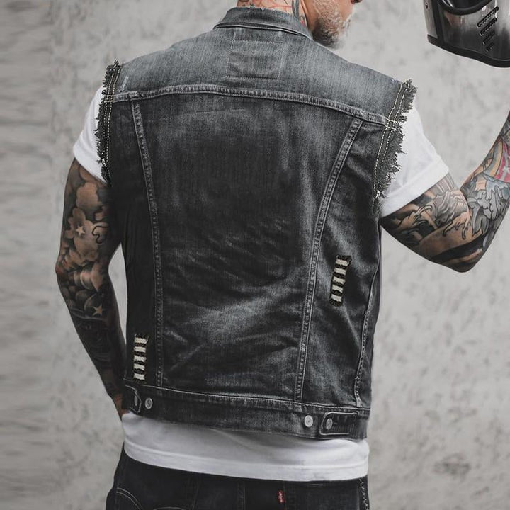 Levoire | Veste En Denim Pour Hommes Décontractée, Polyvalente Et Confortable