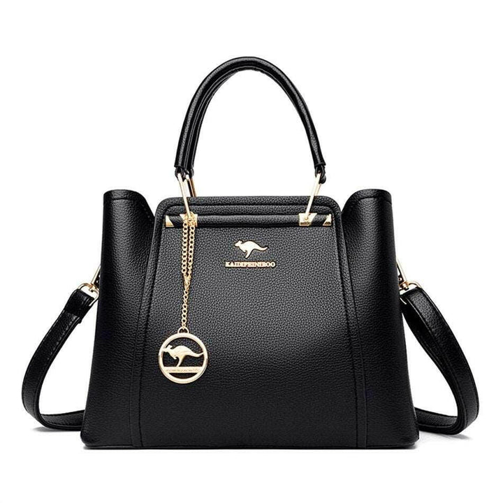 Levoire | Sac À Fermeture Éclair Élégant En Cuir Synthétique Microfibre Noir