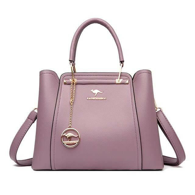 Levoire | Sac À Fermeture Éclair Élégant En Cuir Synthétique Microfibre Lilas