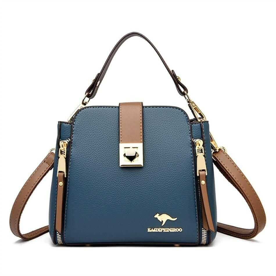 Levoire | Sac À Épaule Stylé Breanna En Microfibre Synthétique Douce Bleu