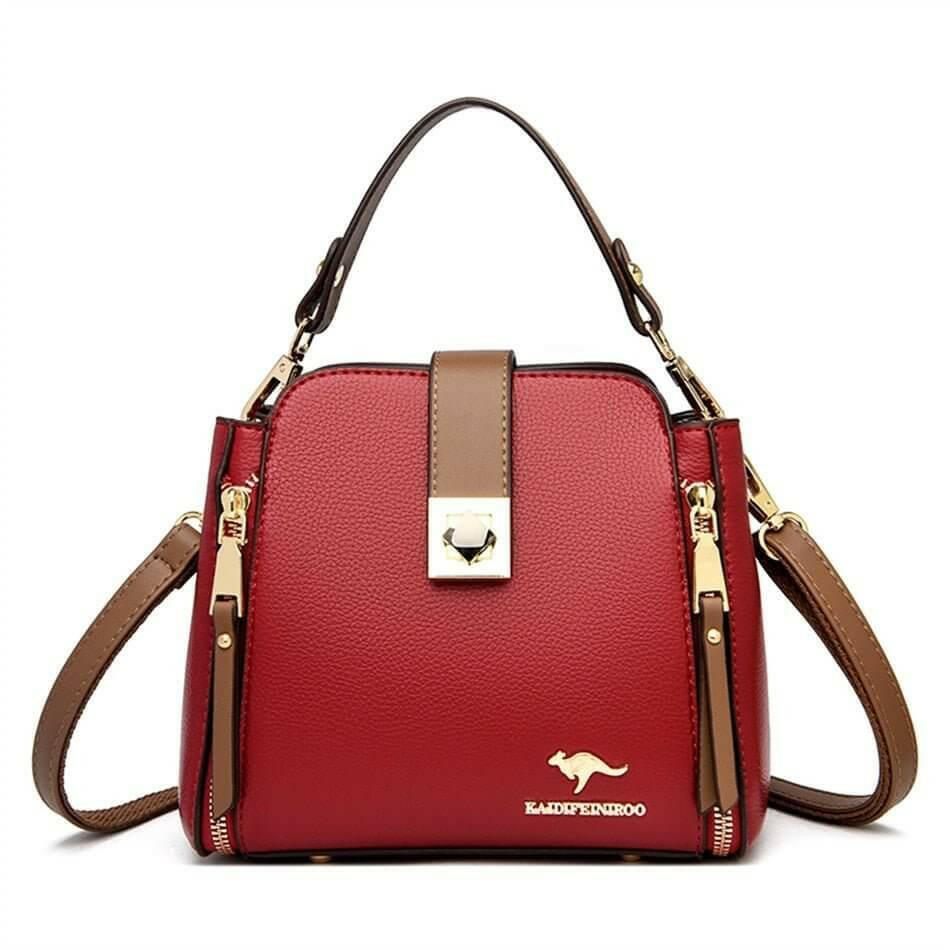 Levoire | Sac À Épaule Stylé Breanna En Microfibre Synthétique Douce Rot
