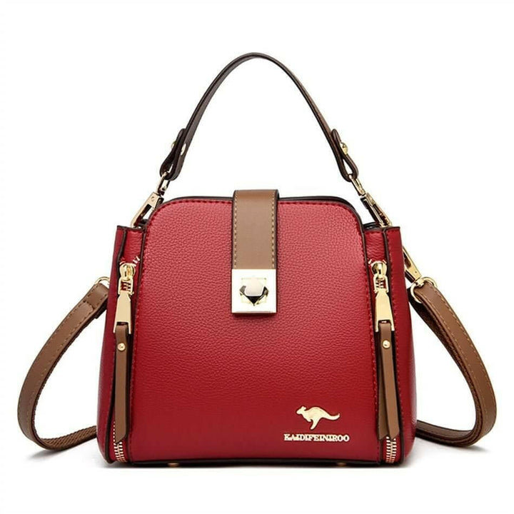 Levoire | Sac À Épaule Stylé Breanna En Microfibre Synthétique Douce Rot