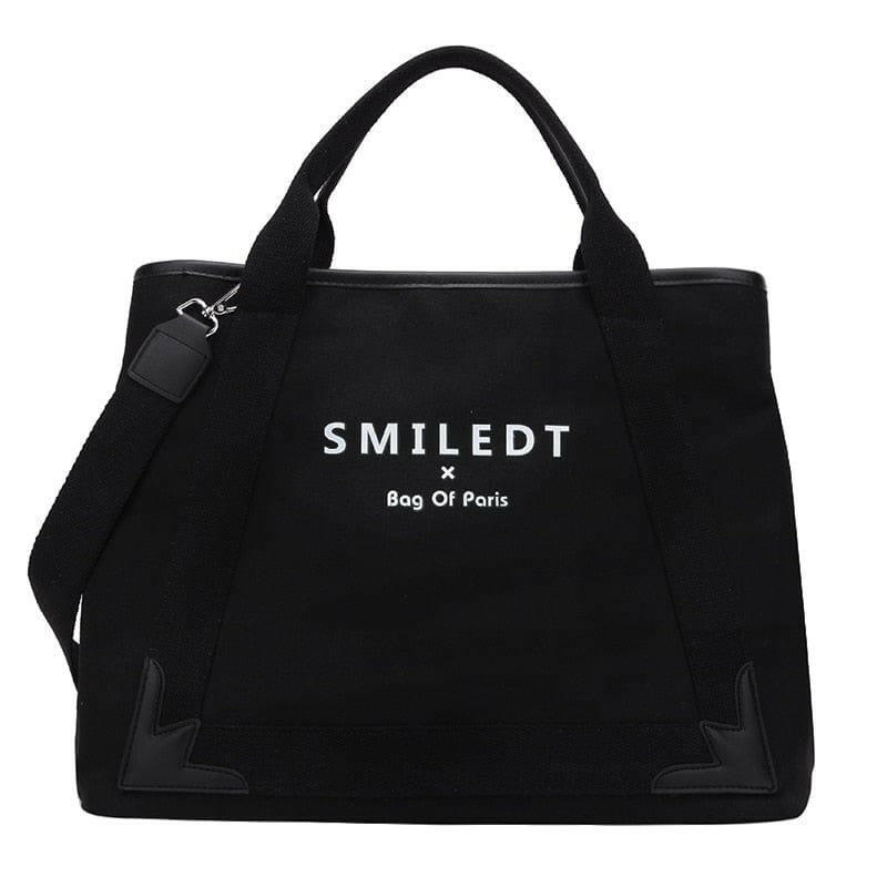 Levoire | Sac À Bandoulière En Toile Élégante Avec Sangle Réglable Noir