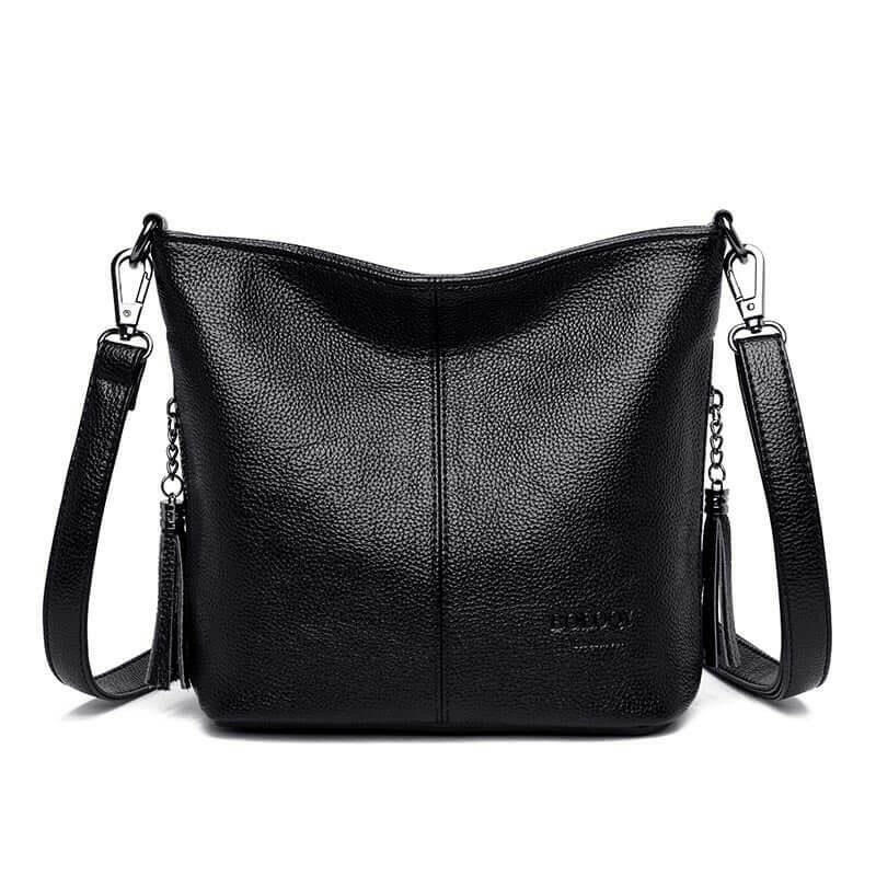 Levoire | Sac À Bandoulière En Cuir Rester Organisé Avec Style ! Noir
