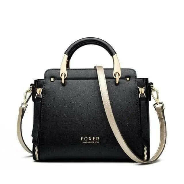 Levoire | Sac À Bandoulière En Cuir Véritable Stylé Pour Le Quotidien NOIR & OR