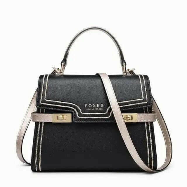 Levoire | Sac À Bandoulière En Cuir Véritable Stylé Pour Le Quotidien NOIR & MARRON