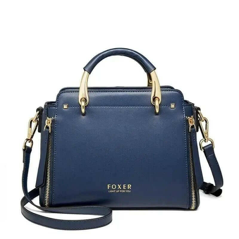 Levoire | Sac À Bandoulière En Cuir Véritable Stylé Pour Le Quotidien BLEU & OR