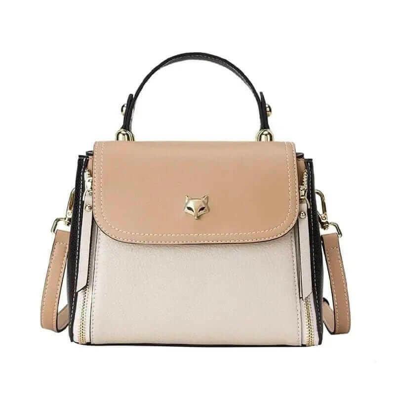 Levoire | Sac À Bandoulière En Cuir Véritable Stylé Pour Le Quotidien TAN & CRÈME