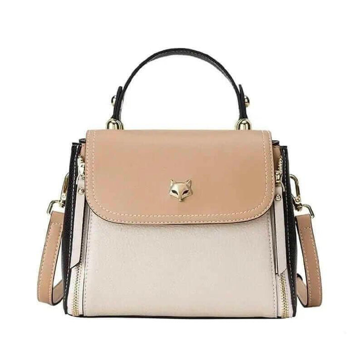 Levoire | Sac À Bandoulière En Cuir Véritable Stylé Pour Le Quotidien TAN & CRÈME