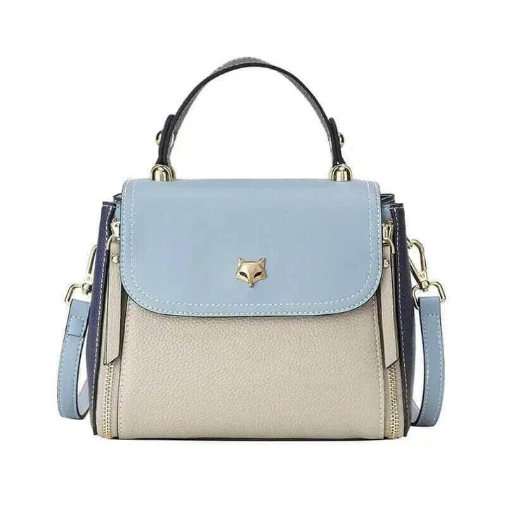 Levoire | Sac À Bandoulière En Cuir Véritable Stylé Pour Le Quotidien TEAL & TAN