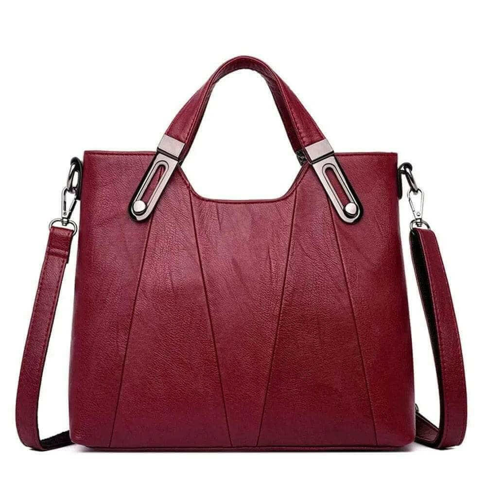 Levoire | Sac Fourre-Tout En Cuir Véritable Élégant Avec Poche Intérieure Pour Téléphones Portables Bordeaux