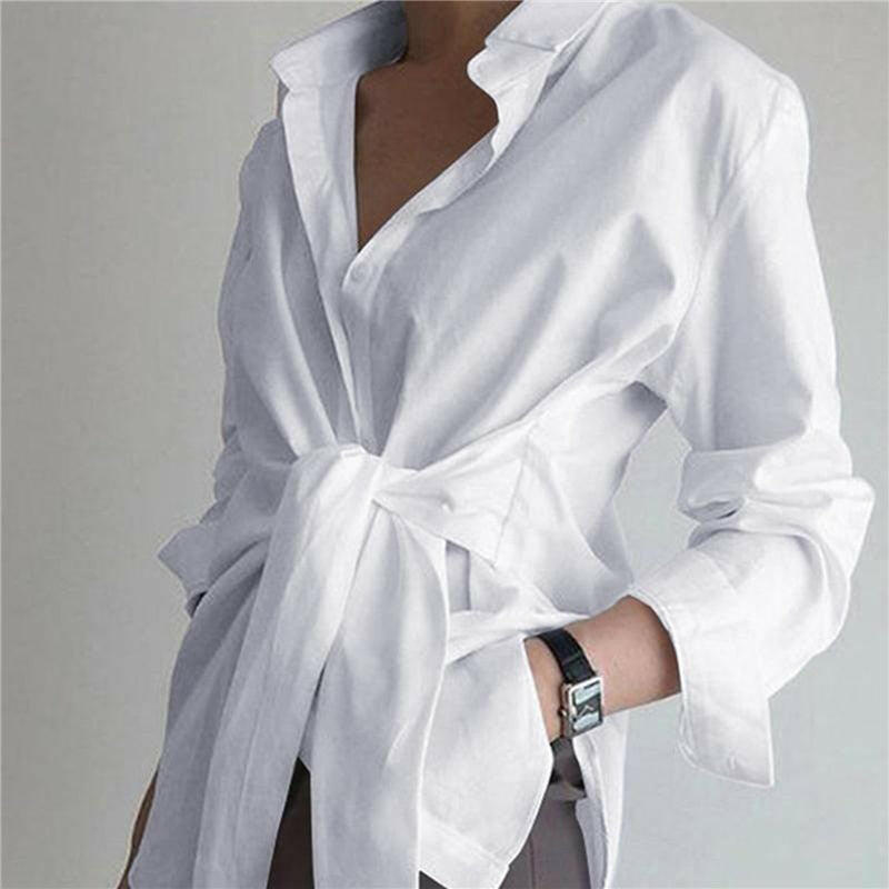 Levoire | La Chemise À Manches Longues Avec Col Et Bande Avant Style Et Confort Sans Effort Blanc