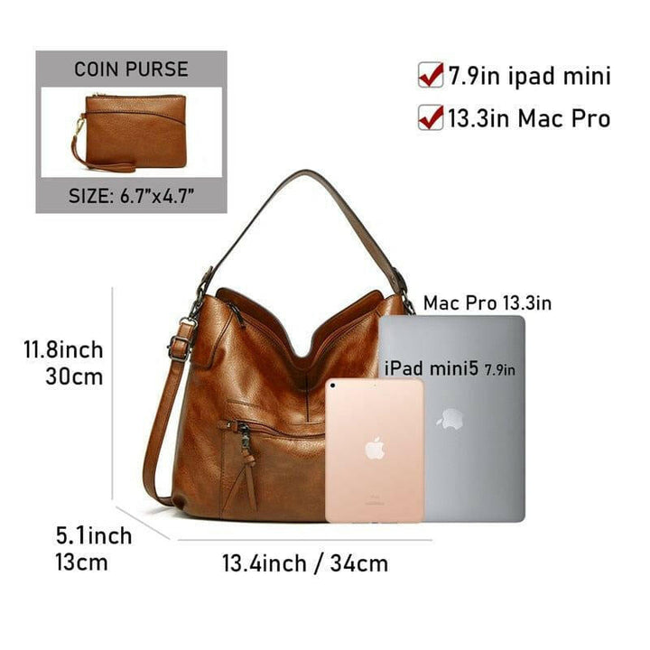 Levoire | Sac À Main En Cuir Vegan Tendance Avec Compartiment Intérieur Et Poche Pour Téléphone