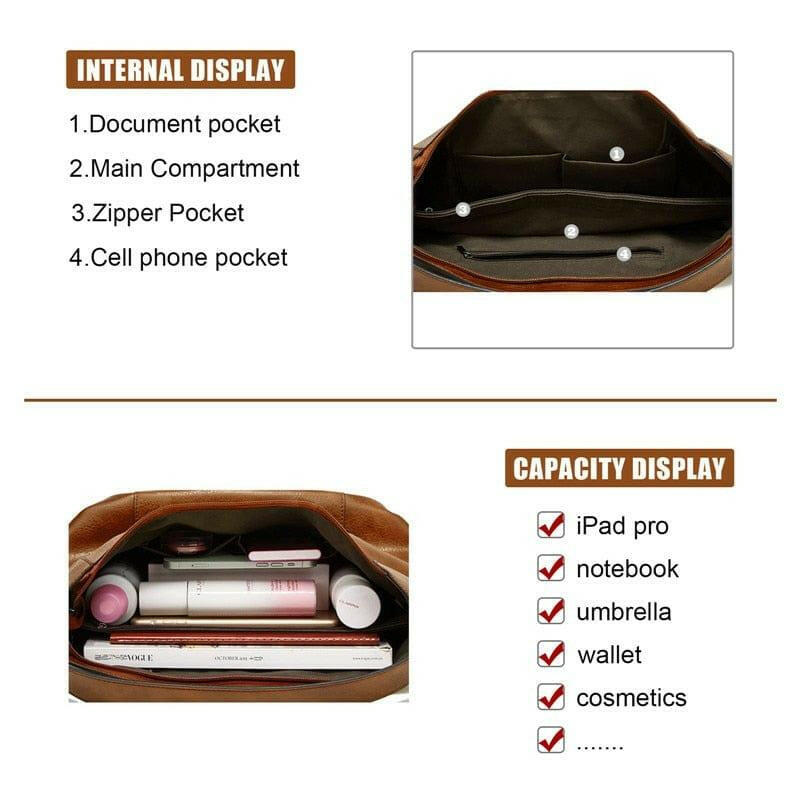 Levoire | Sac À Main En Cuir Vegan Tendance Avec Compartiment Intérieur Et Poche Pour Téléphone