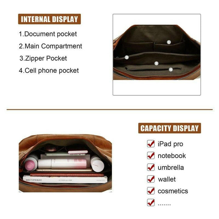 Levoire | Sac À Main En Cuir Vegan Tendance Avec Compartiment Intérieur Et Poche Pour Téléphone