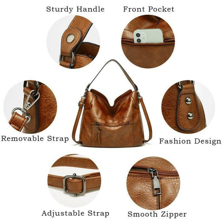 Levoire | Sac À Main En Cuir Vegan Tendance Avec Compartiment Intérieur Et Poche Pour Téléphone