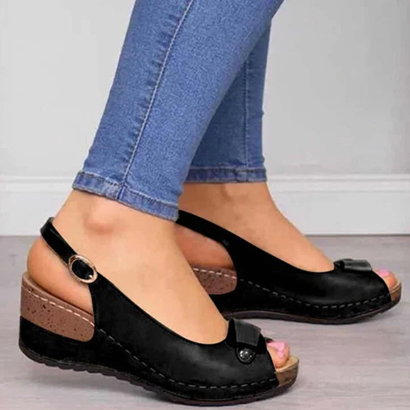 Levoire | Sandales Ouvertes Confortables Spenne Noir