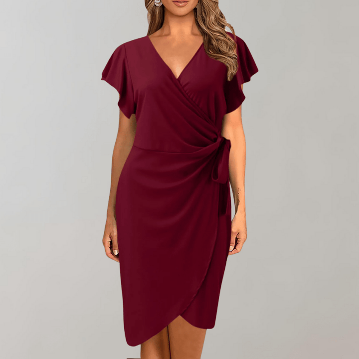 Levoire | Robe d'été femme légère et tendance design élégant Rouge vin