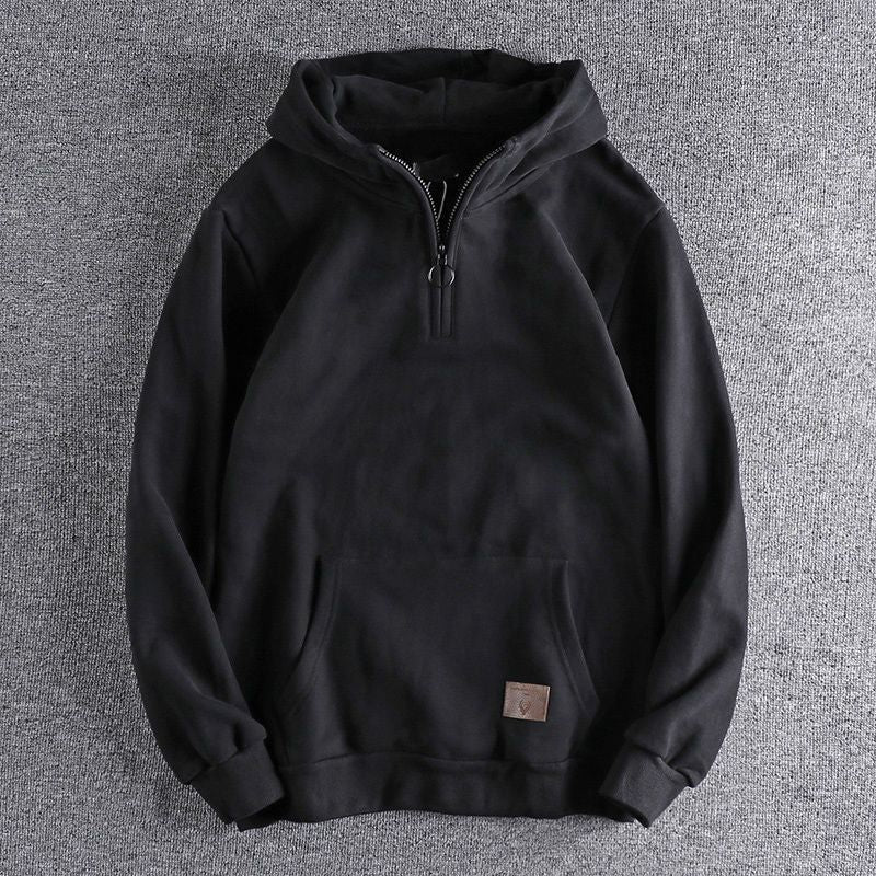 Levoire | Confortable Quartze Sweat à Zip Noir