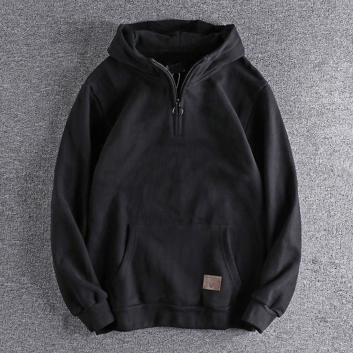 Levoire | Confortable Quartze Sweat à Zip Noir