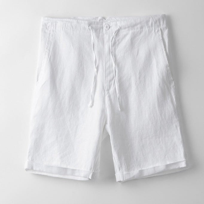 Levoire | Shorts En Lin Avec Cordon Blanc pur