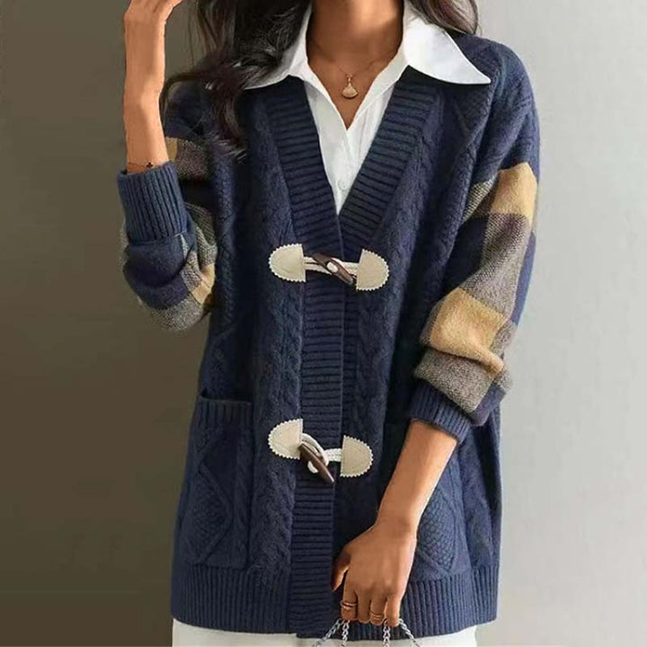 Levoire | Veste En Tricot À Carreaux Vintage Bleu marine Taille unique