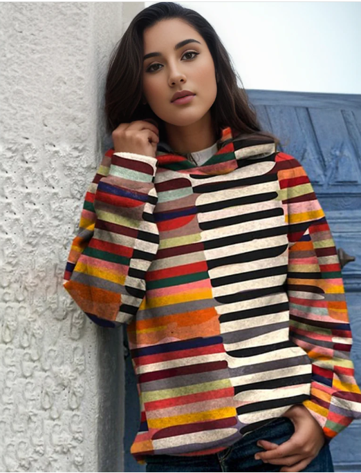 Levoire | Pull Rayé Coloré Avec Doublure