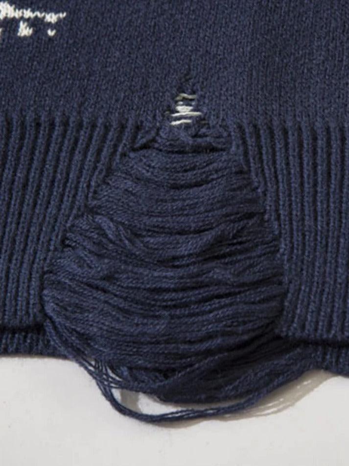 Levoire | Pull À Design Déchiré Imprimé Tourbillon