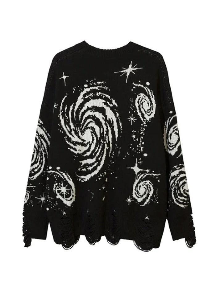Levoire | Pull À Design Déchiré Imprimé Tourbillon