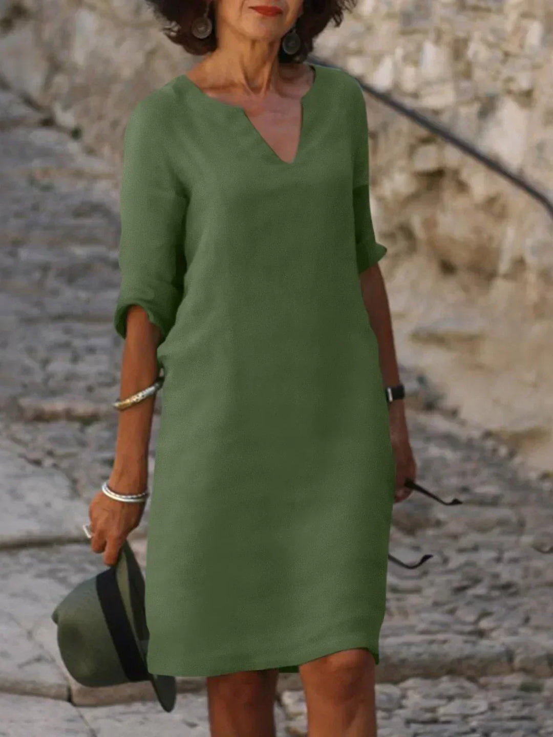 Levoire | Robe Femme Élégante Légère, Élégante & Parfaite Pour Des Occasions Spéciales Vert olive