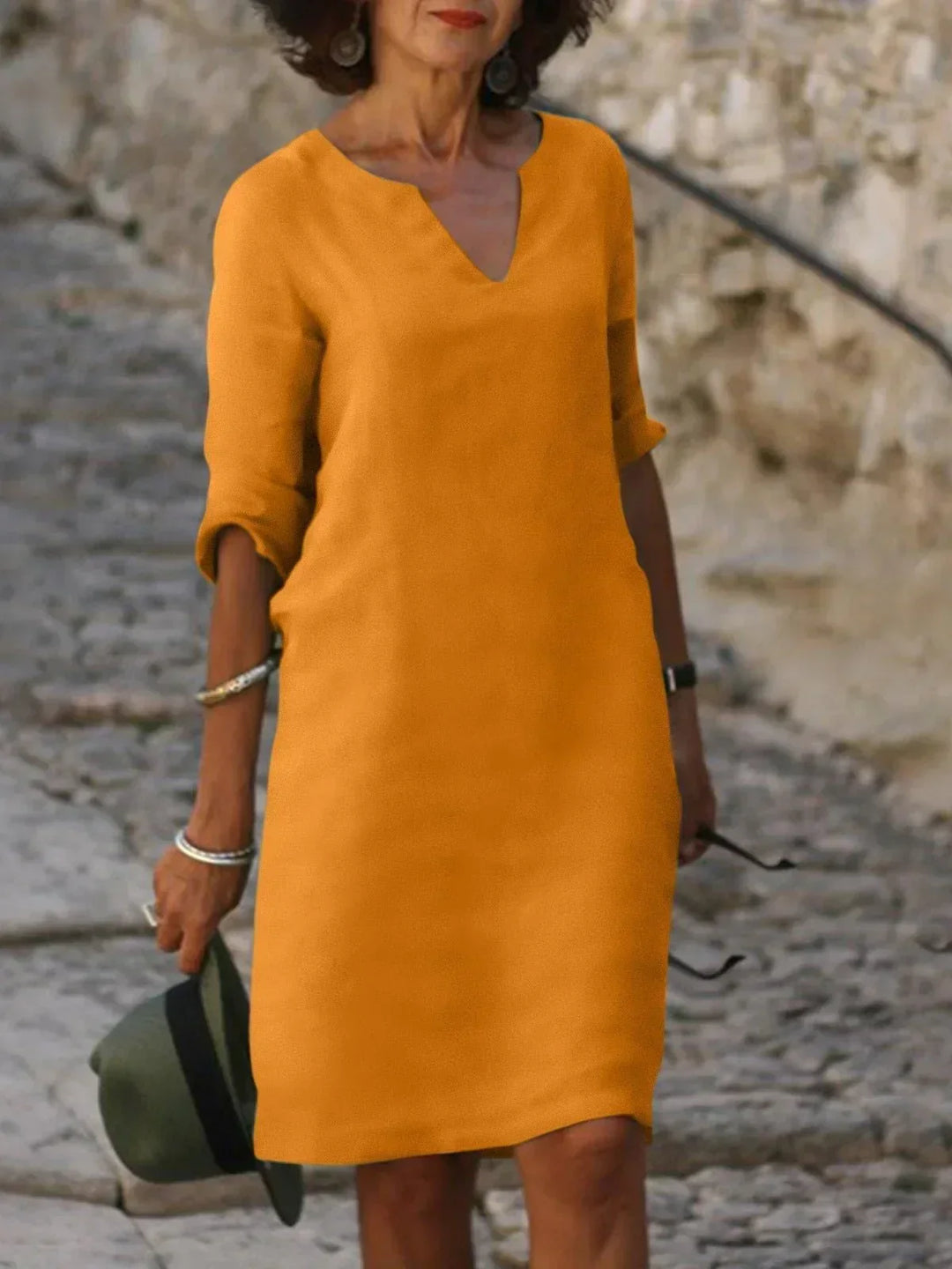 Levoire | Robe Femme Élégante Légère, Élégante & Parfaite Pour Des Occasions Spéciales Orange
