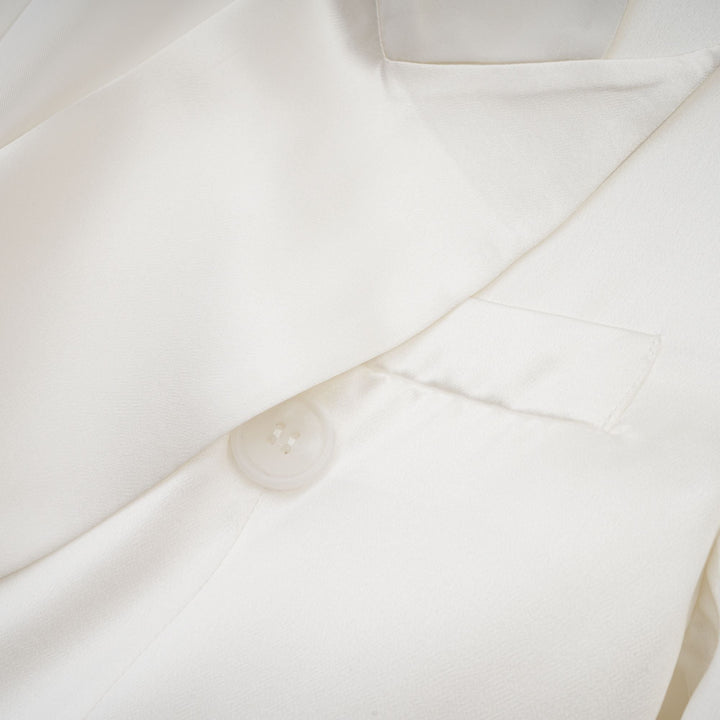 Levoire | Veste Bleue À Double Poitrine Blanche