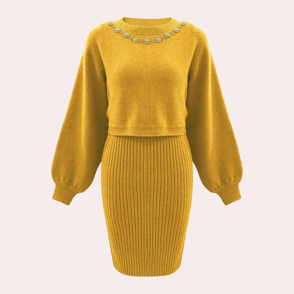 Levoire | Ensemble Pour Femmes En Crochet Relaxant Jaune