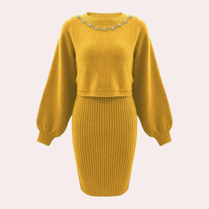 Levoire | Ensemble Pour Femmes En Crochet Relaxant Jaune