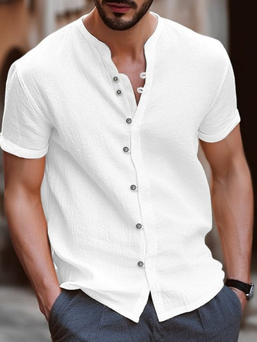 Levoire | Lin D'Homme Chemise Col Montant