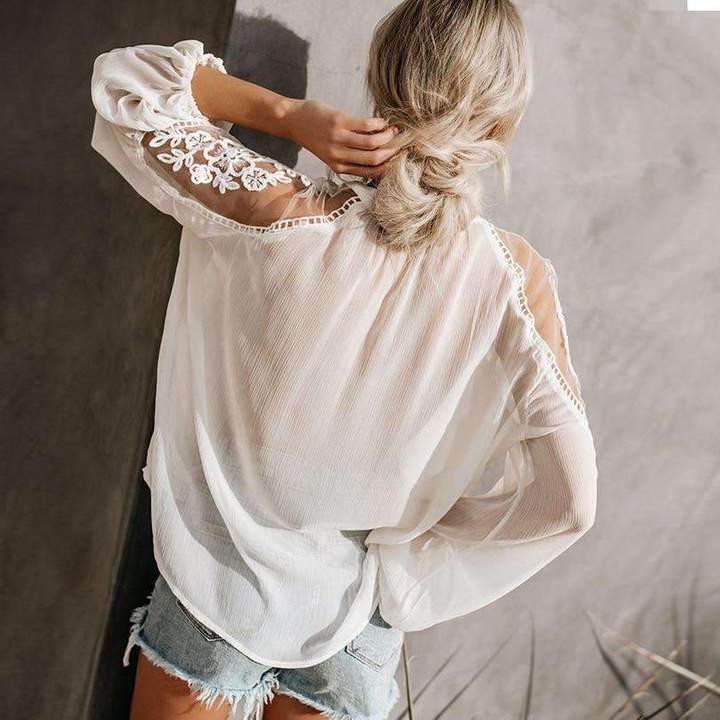 Levoire | Élégante Blouse Avec Décolleté En V