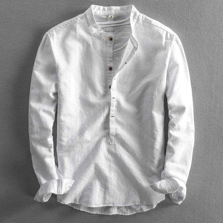Levoire | Chemise D'Été Pour Hommes Chemise Décontractée Légère Avec Coupe Ample Blanc
