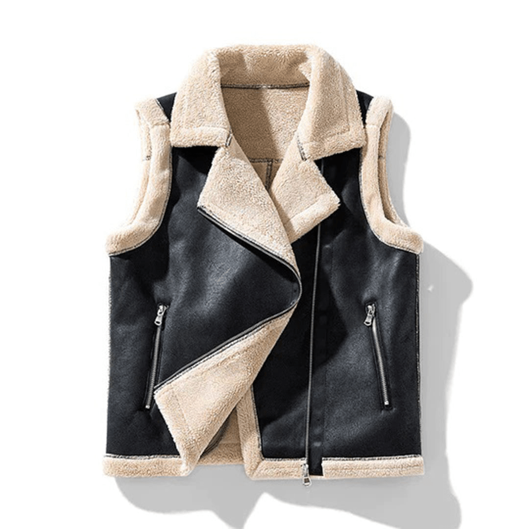 Levoire | Veste Sherpa avec toile imperméable femme Samt noir