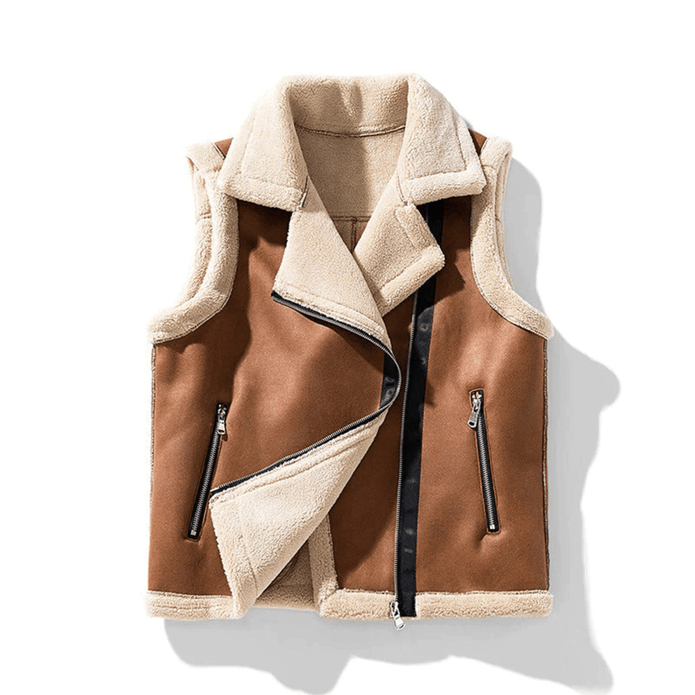 Levoire | Veste Sherpa avec toile imperméable femme Noisette