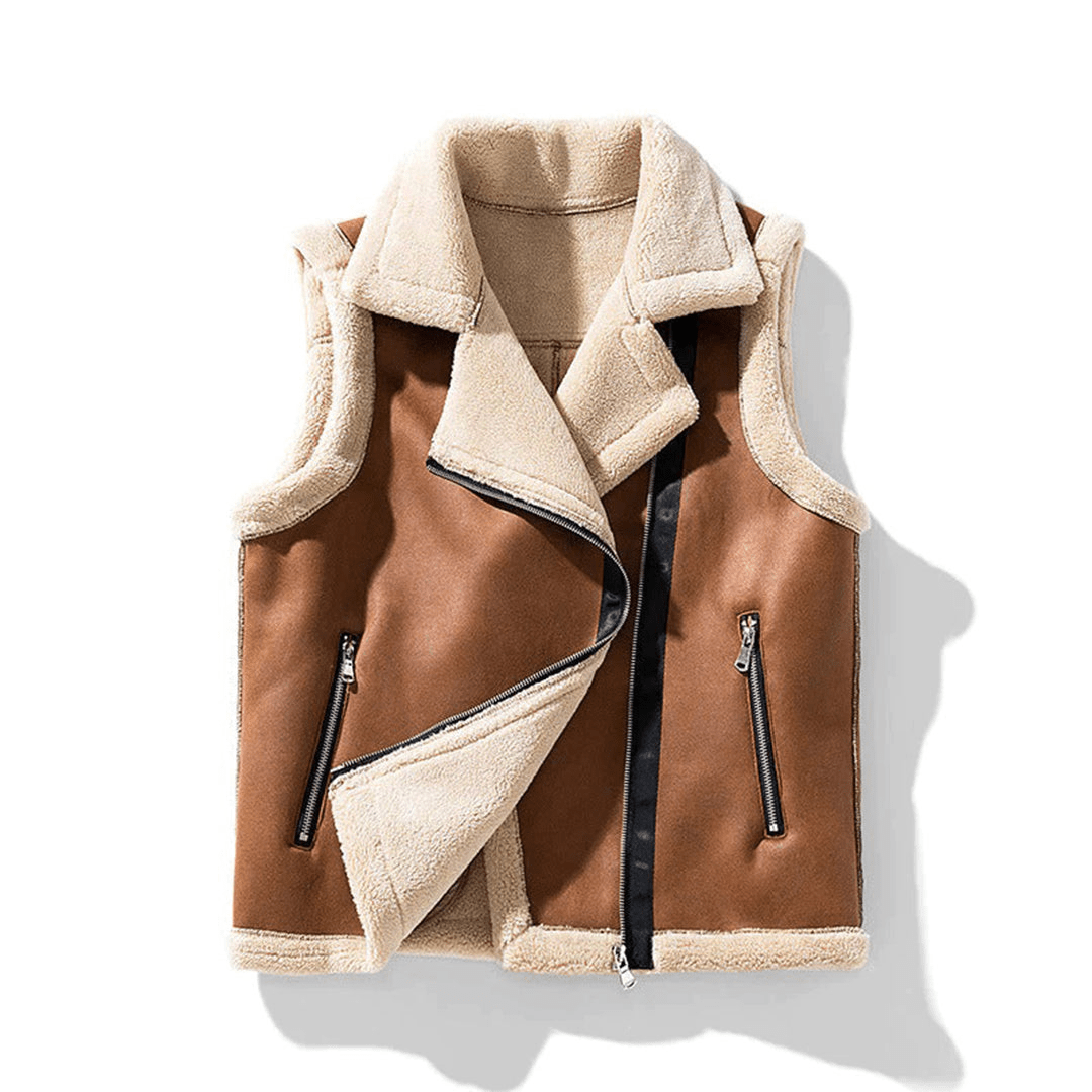 Levoire | Veste Sherpa avec toile imperméable femme Noisette