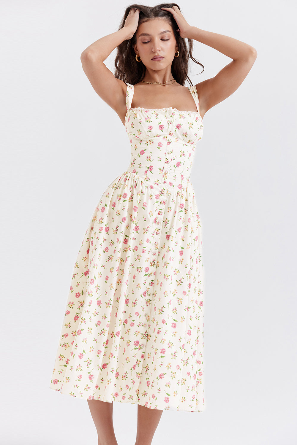 Levoire | Robe Midi À Fleurs Pour Femmes