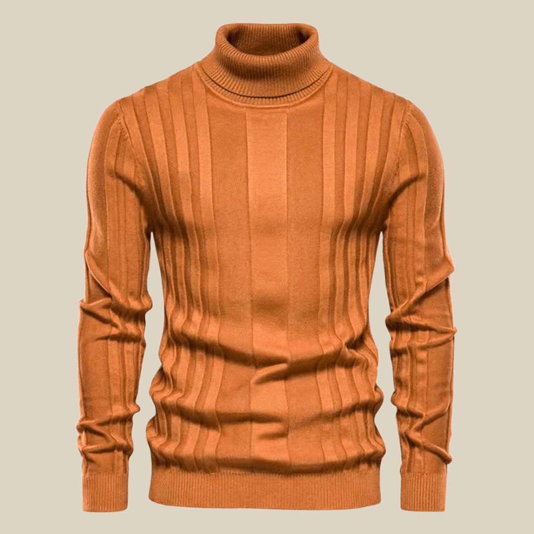 Levoire | Pull Tendance Luxe Hommes Col Roulé Chaud & Confortable Braun