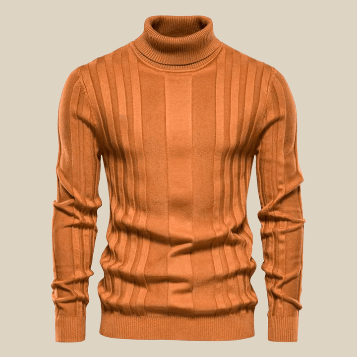 Levoire | Pull Tendance Luxe Hommes Col Roulé Chaud & Confortable Braun