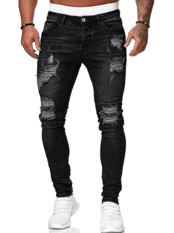 Levoire | Jean Skinny Déchiré Homme Noir