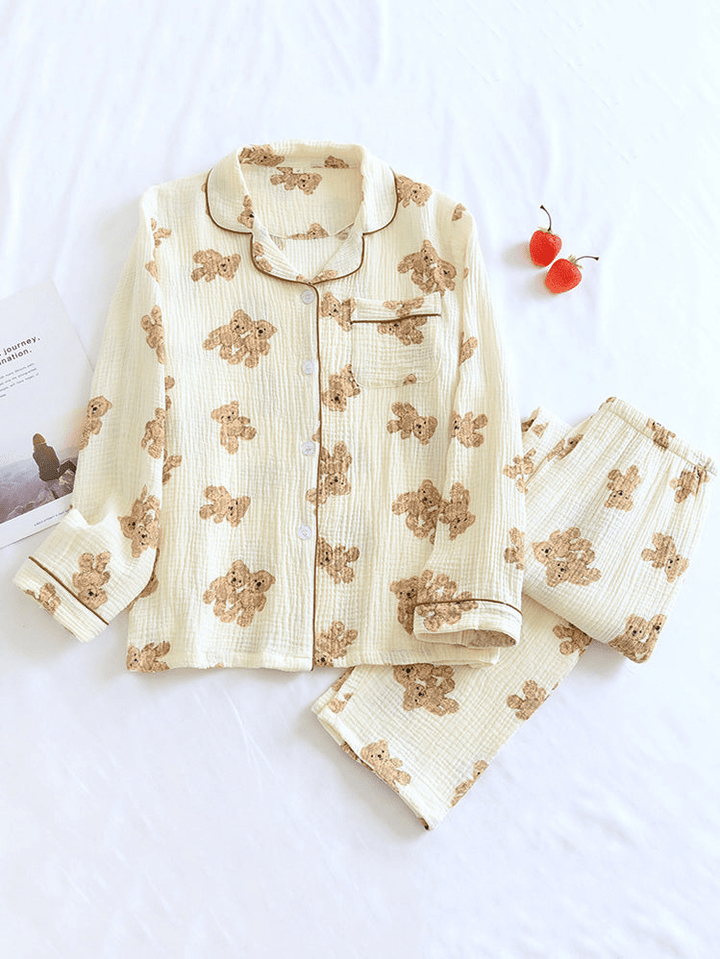 Levoire | Imprimé Pyjama Femme Ensemble Doux & Confortable Bärchen